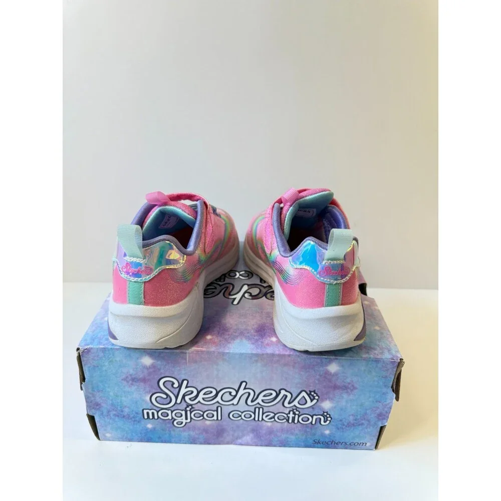 Skechers Kids Girls Unicorn Chaser Sneaker, Pink/Multi, 11 Little Kid